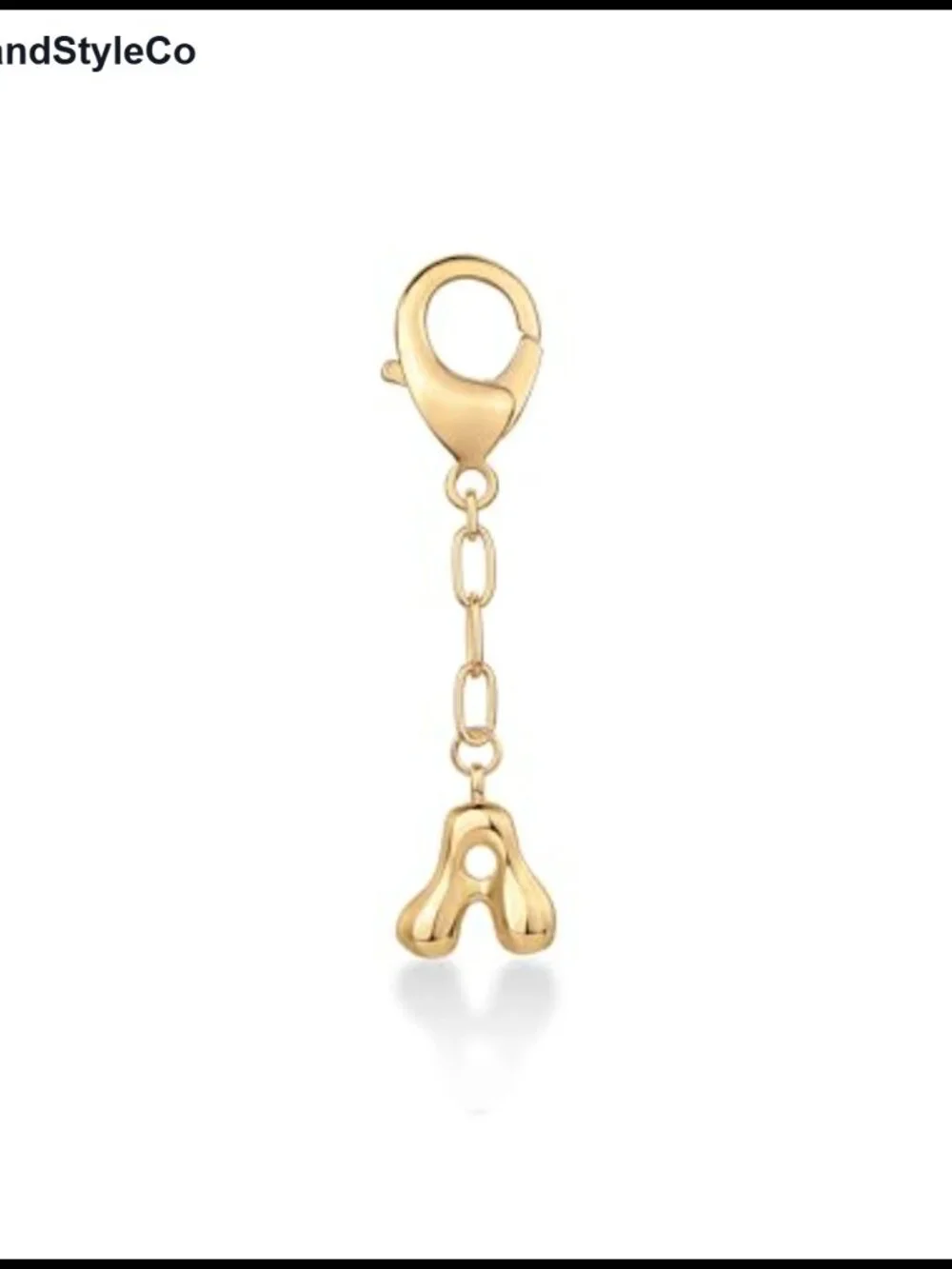 14K Gold Plated Chunky Bubble Letter Bag Charm Keychain
